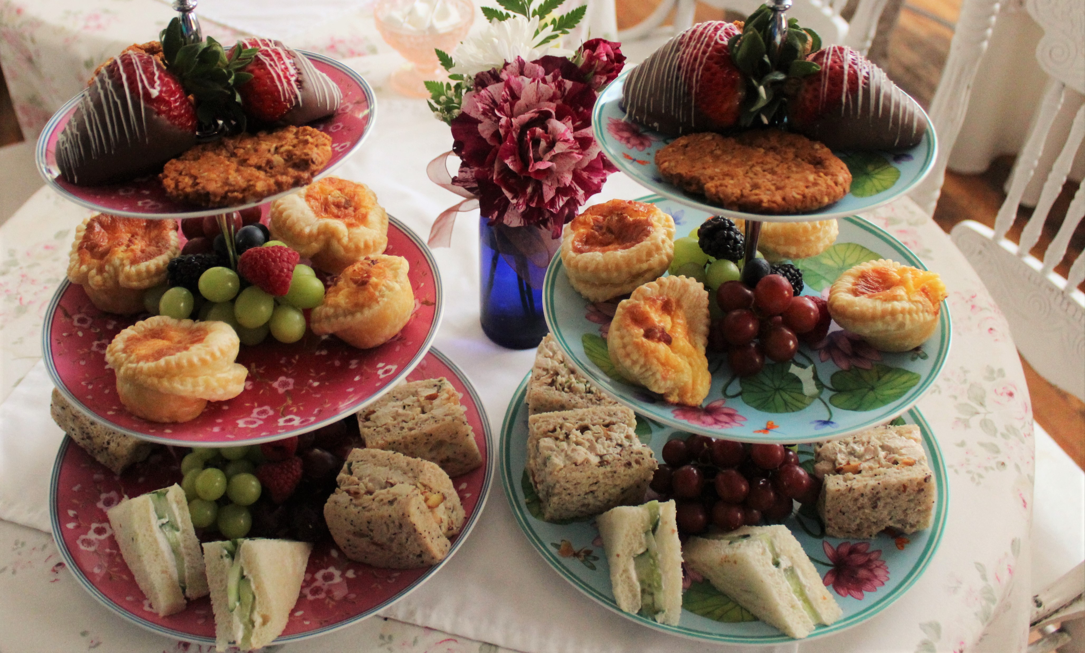British-style Afternoon Tea Trays, photo by Carrie Uffindell