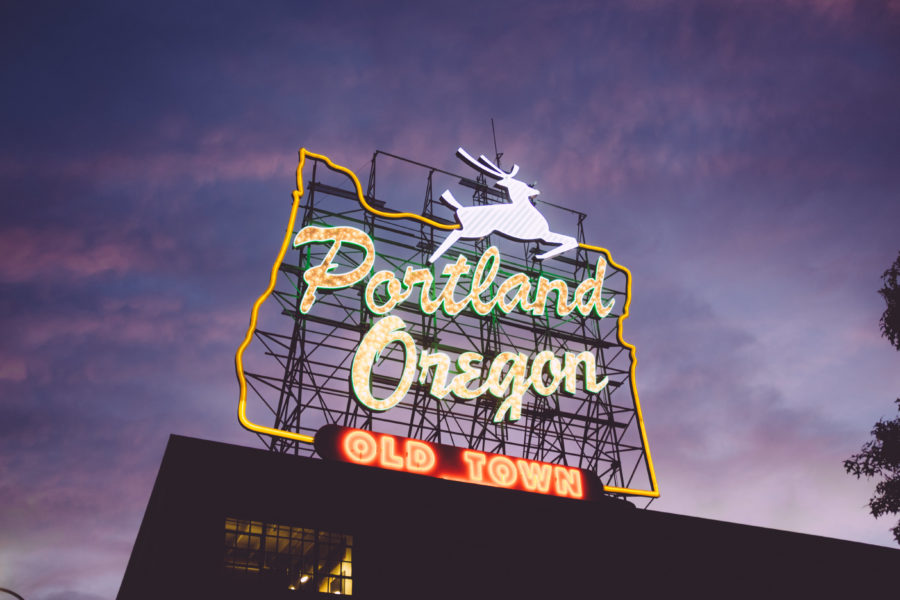 The White Stag Sign, Portland, Oregon