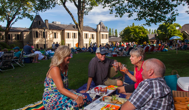 Picnic on the lawn at Chateau Ste. Michelle Winery