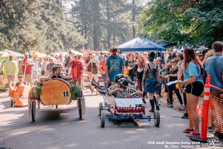 portland adult soap box derby at mt tabor park