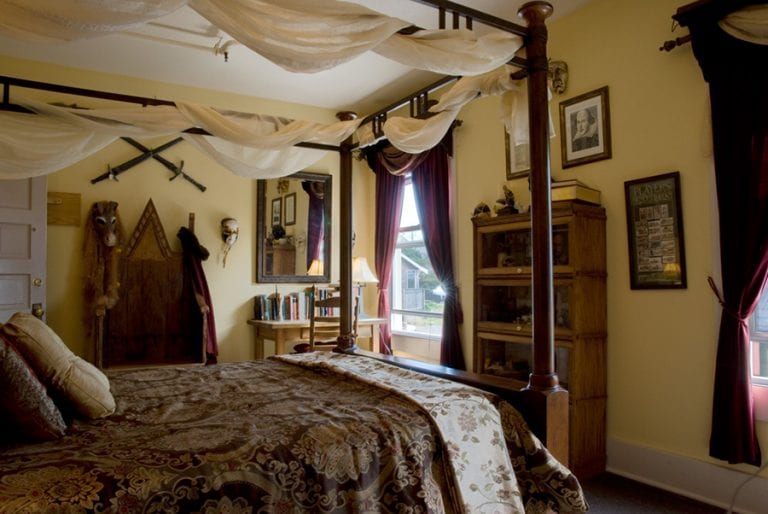 The Shakespeare room at Sylvia Beach Hotel in Oregon