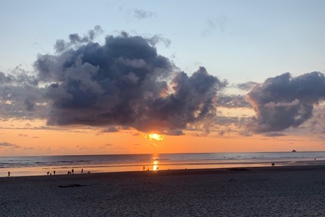 Cannon Beach Oregon at sunset 2019