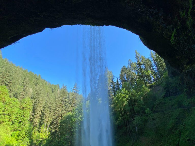 walk behind a waterfall 