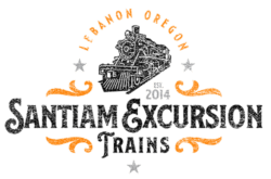 santiam excursion train ride logo
