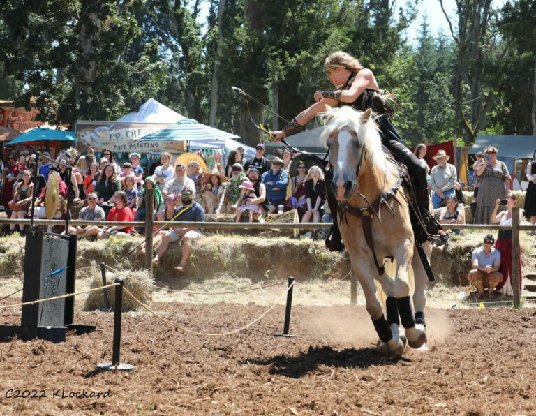 Renaissance Faire in Oregon includes stunt riding